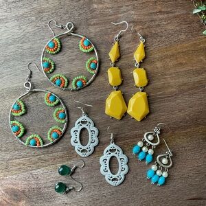 Paparazzi Earring Bundle of 5 Colorful sets